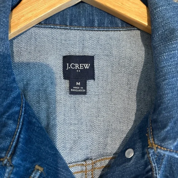 J. Crew Denim Oversize Chore Jean Utility Jacket with Pockets Size M - Picture 6 of 8